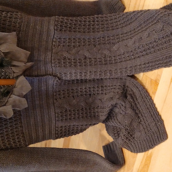 Medium Cupio brown cardigan with faux fur collar - Picture 2 of 7